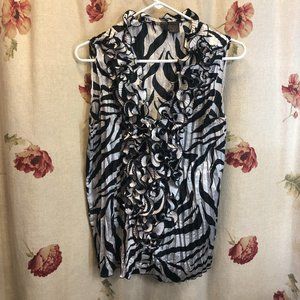 SERE NADE NY Curly Zebra blouse